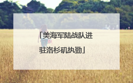 美海军陆战队进驻洛杉矶执勤